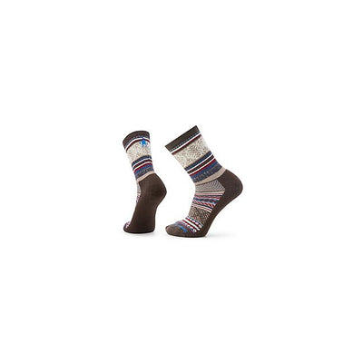 SMARTWOOL EVD Fair Isle Sweater Crew Socks Chestnut 207