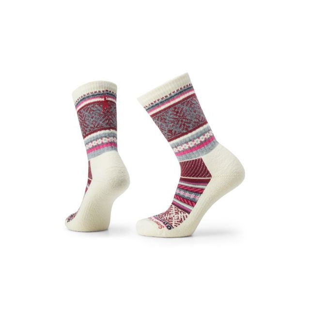 SMARTWOOL EVD Fair Isle Sweater Crew Socks Natural 100