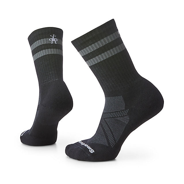 SMARTWOOL ATH Stripe Crew Socks Black 001