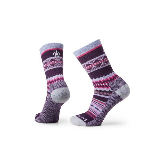 SMARTWOOL EVD Snowed In Sweater Crew Socks Purple Eclipse H76