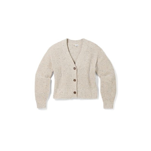 SMARTWOOL Women's Cozy Lodge Cropped Cardigan Sweater Oat Heather M71