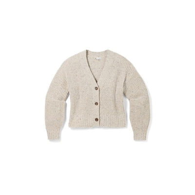 SMARTWOOL Women's Cozy Lodge Cropped Cardigan Sweater Oat Heather M71