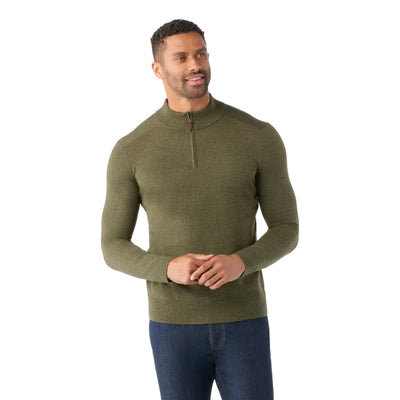 SMARTWOOL Men's Sparwood 1/2 Zip Sweater North Woods Heather-Winter Moss Heather K90