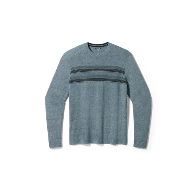 SMARTWOOL Men's Sparwood Stripe Crew Sweater Twilight Blue arl M78 / M