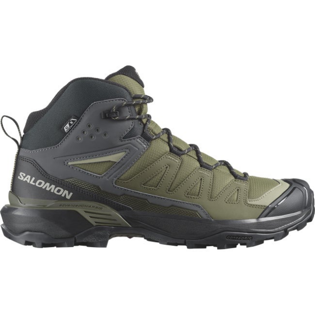 SALOMON Men's X Ultra 360 Mid CS Waterproof Olive Night/Black/Peat