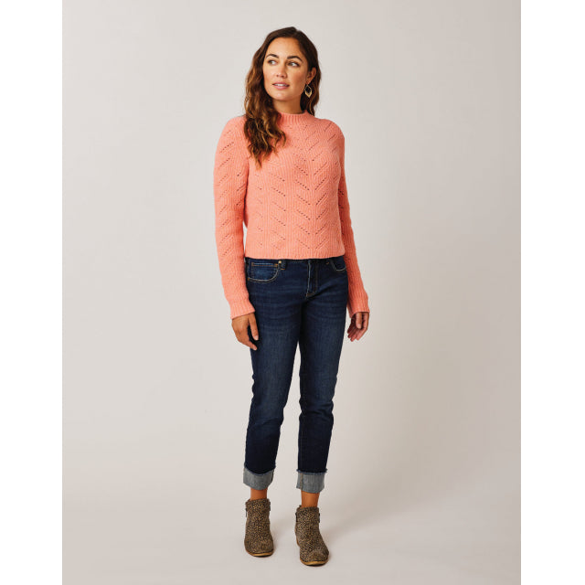 CARVE DESIGNS Women's Monroe Sweater Grapefruit Heather