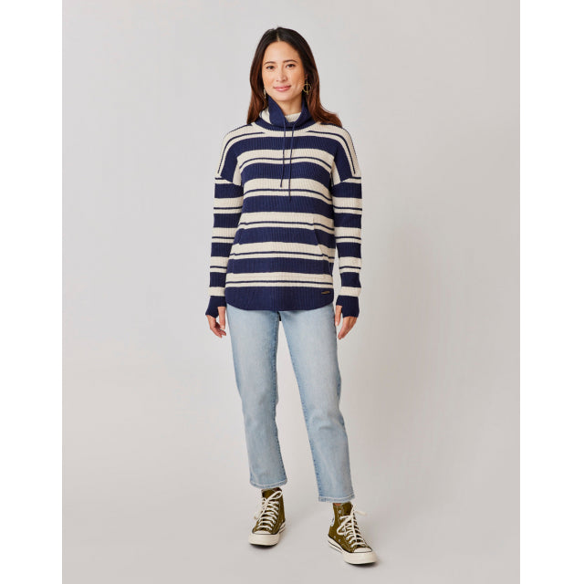 CARVE DESIGNS Women's Rockvale Sweater Navy Stripe