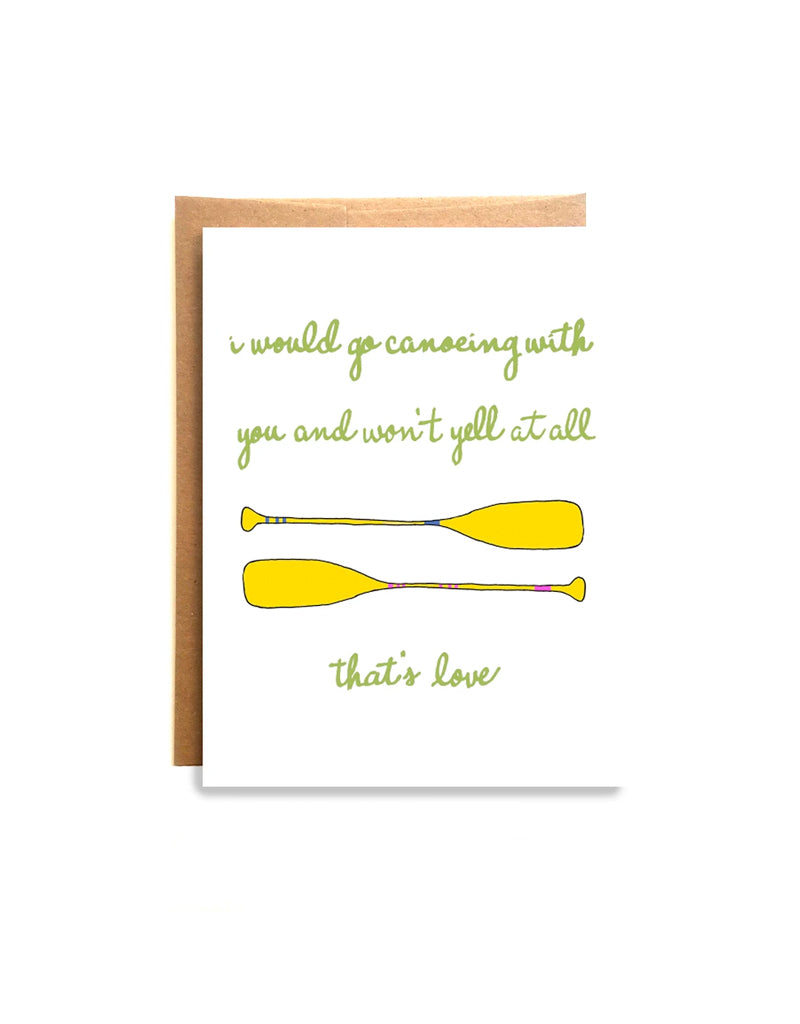 WILD LETTIE Greeting Card Canoe Yell