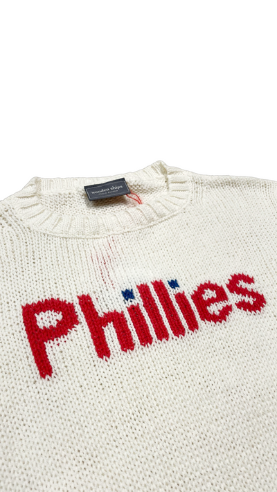 WOODEN SHIPS Women's Phillies Crew Cotton Sweater