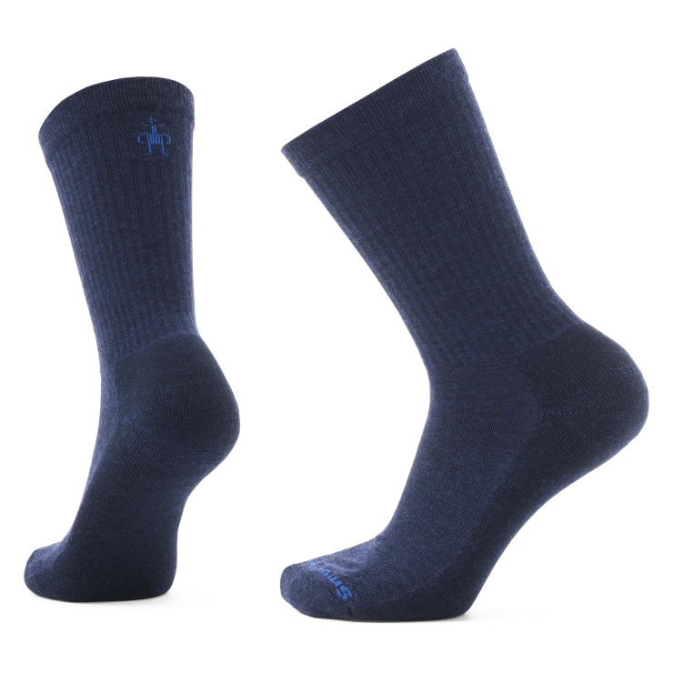 SMARTWOOL EVD Solid Rib Crew Socks Deep Navy 092