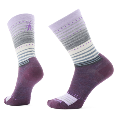 SMARTWOOL EVD Stitch Stripe Crew Socks Ultra Violet 46 / L