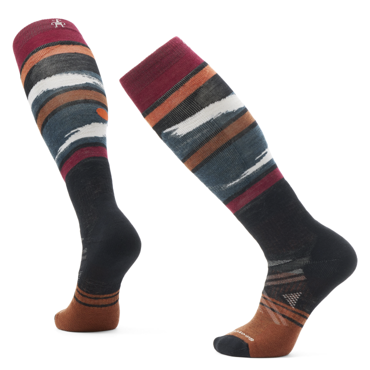 SMARTWOOL Ski FC Midnight Ski Pattern OTC Socks Black 001