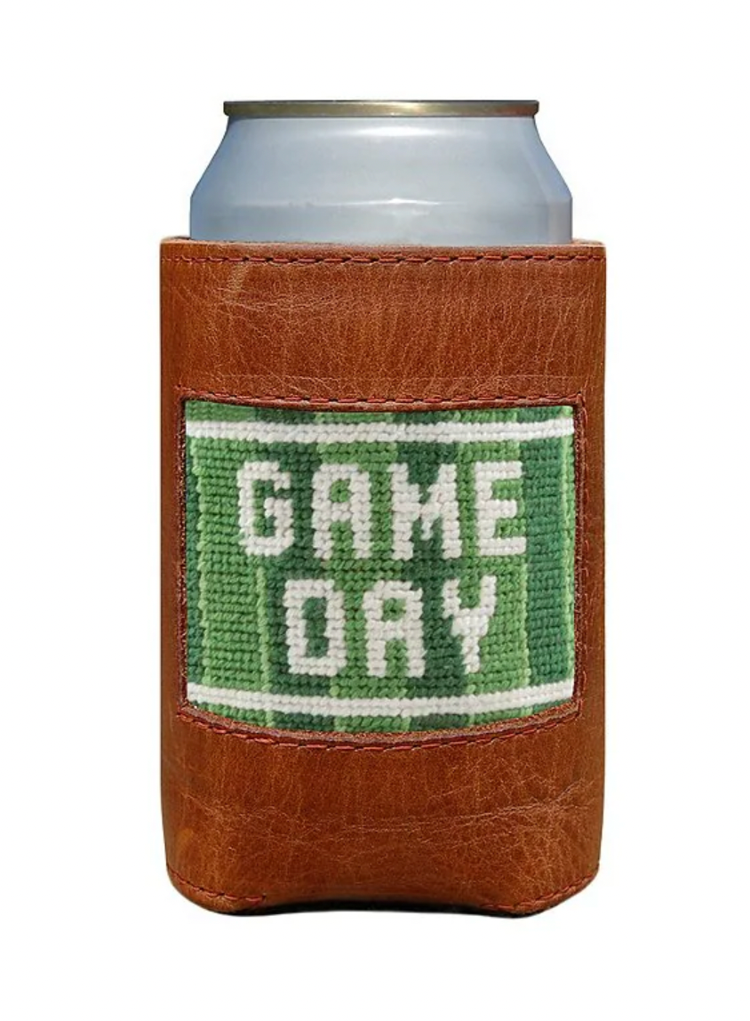 SMATHERS Needlepoint Can Cooler Game Day