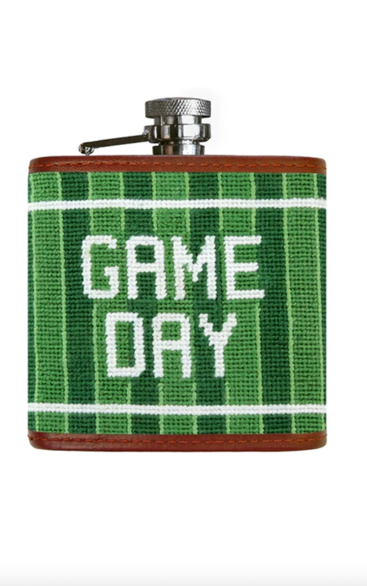 SMATHERS Needlepoint Flask Game Day