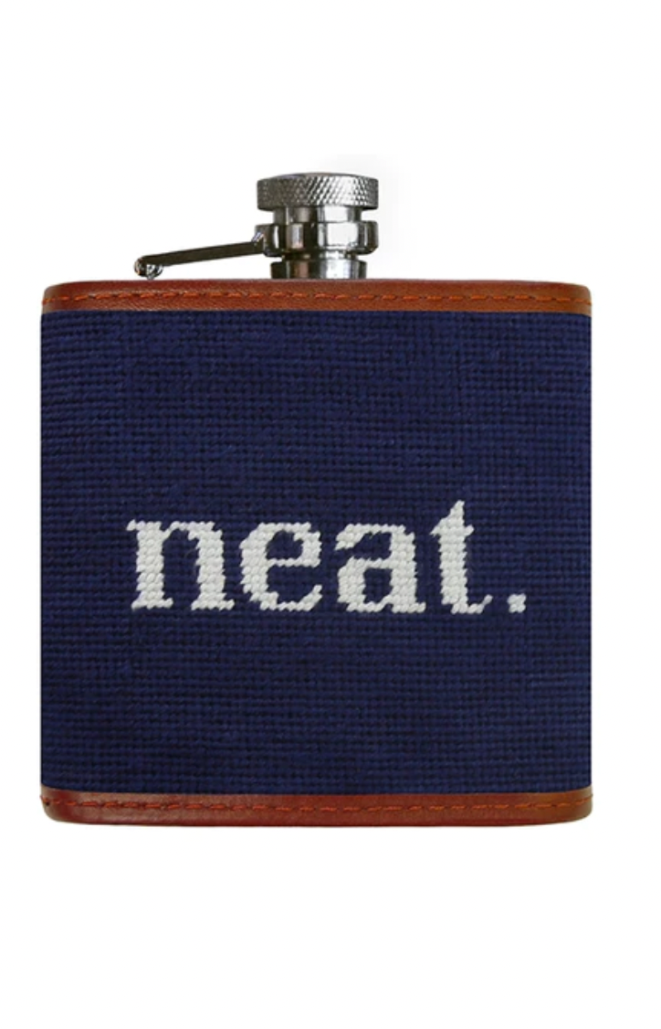 SMATHERS Needlepoint Flask Neat