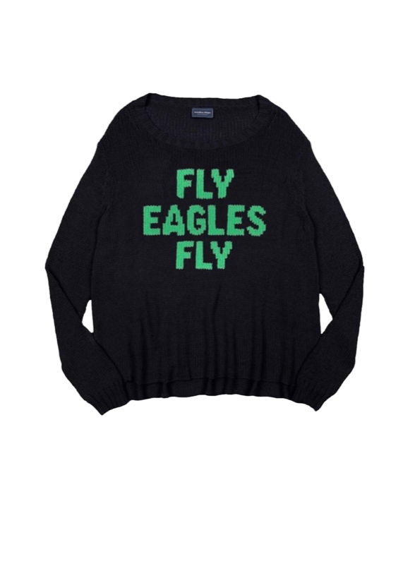 Women's Fly Eagles Fly Crew Cotton Sweater