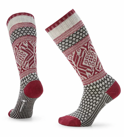 SMARTWOOL EVD Popcorn Snowflake Pattern Crew Socks