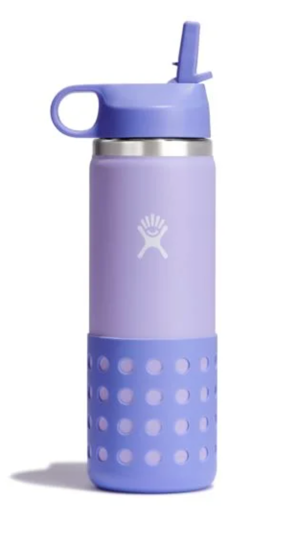 HYDRO FLASK 20 oz Kids Wide Mouth Straw Lid & Boot Wisteria