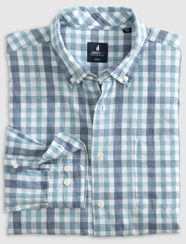 JOHNNIE-O Men's Fordhart Shirt Laguna Blue