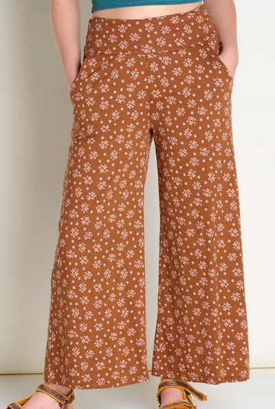 TOAD & CO Women's Chaka Wide Leg Pant Fawn Polka Dot Print