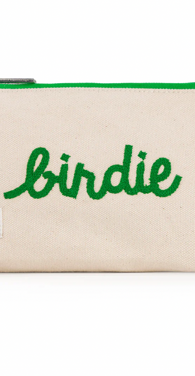 AME&LULU Brush it Off Cosmetic Case Birdie Stitched