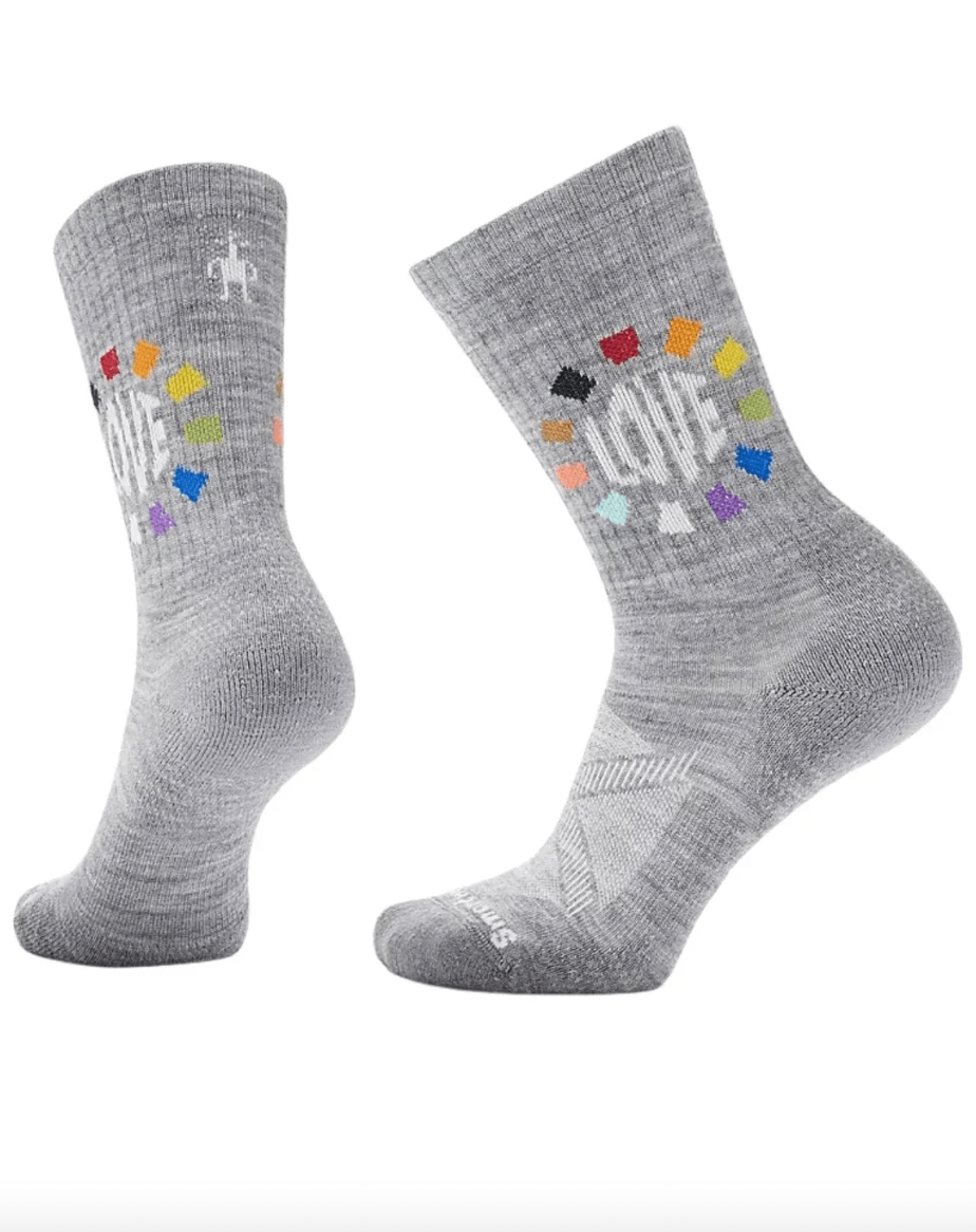 SMARTWOOL ATH Pride Pattern Crew Socks ight Gray 039 / L