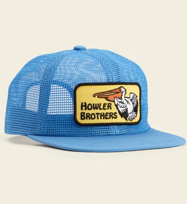 HOWLER BROS Unstructured Snapback Hats Feedstore/Capital Blue