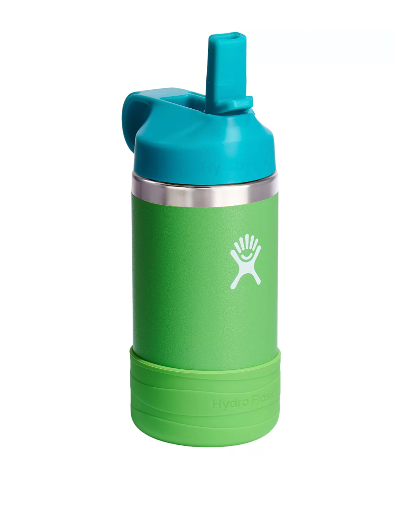 HYDRO FLASK 12 oz Kids Wide Mouth Straw Lid & Boot Grass