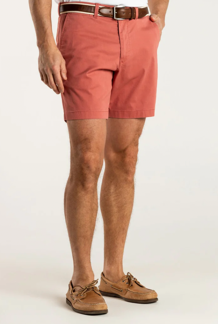 DUCK HEAD Men's Gold School Short 7" Faded Red