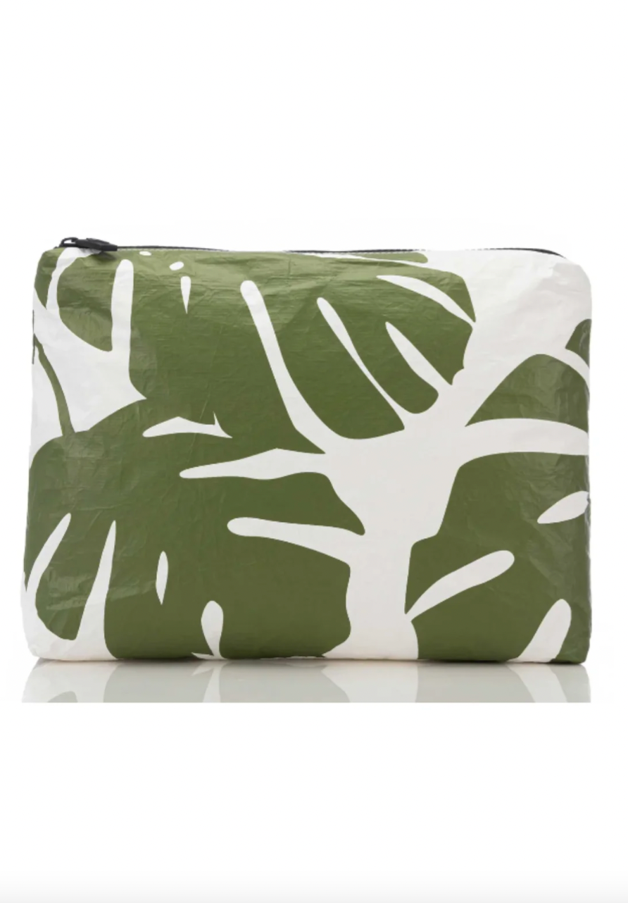 ALOHA Mid Pouch Monstera/Seaweed