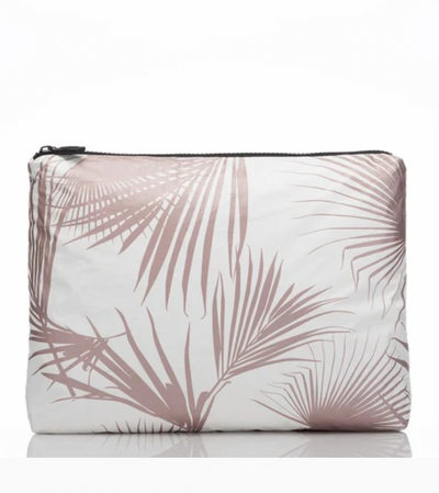 ALOHA Mid Pouch Day Palms/Rose Gold