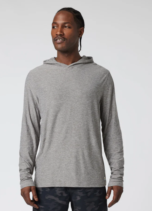 VUORI Men's Strato Tech Hoodie Heather Grey