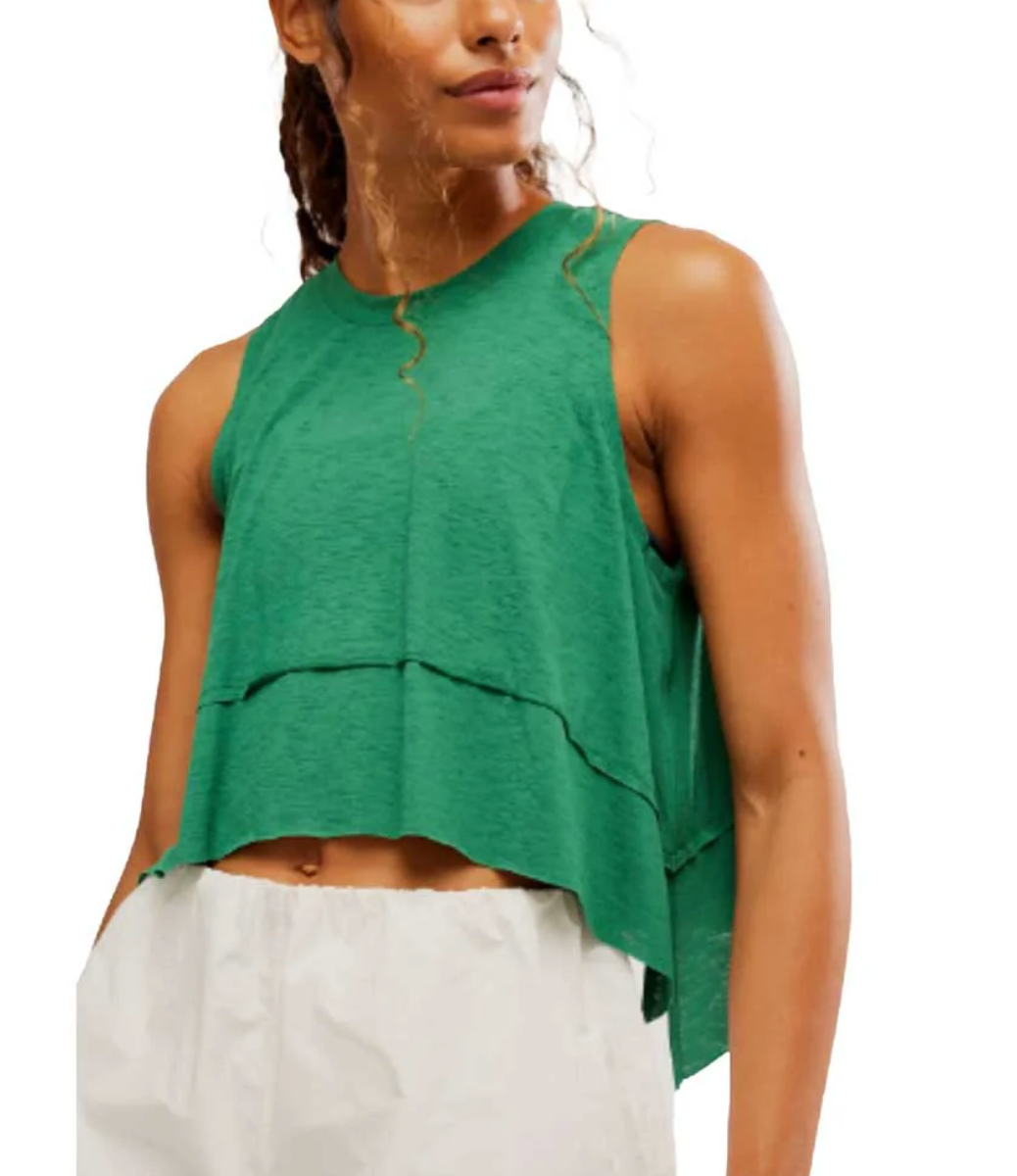 FREE PEOPLE Women's Tempo Tank Heritage Green