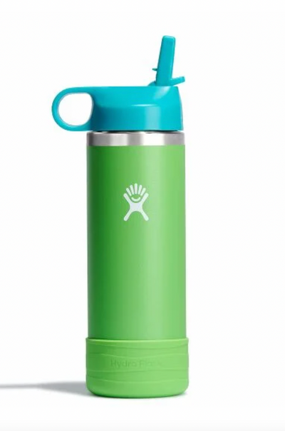 HYDRO FLASK 18 oz Kids Wide Mouth Straw Lid & Boot Grass