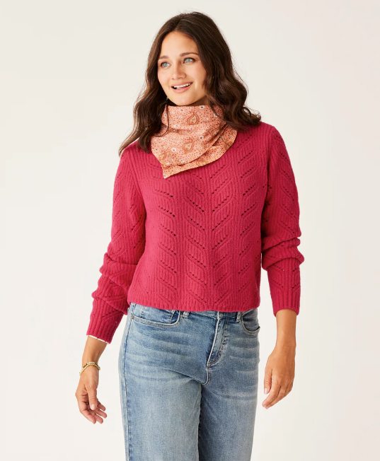 CARVE DESIGNS Women's Monroe Sweater Raspberry