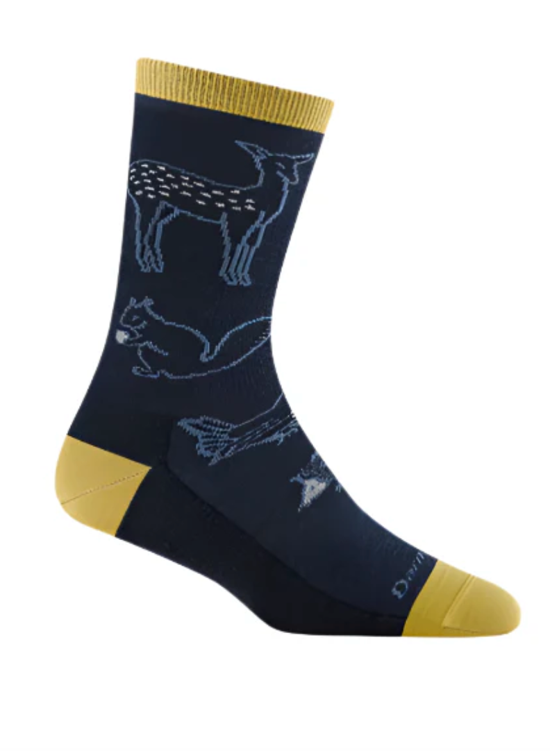 DARN TOUGH Women's Woodland Creatures Crew LW Lifestyle Sock Eclipse