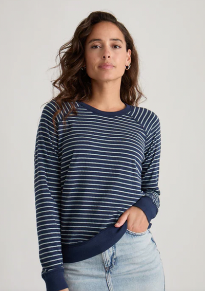 MARINE LAYER Women's Reversible Raglan Twilight