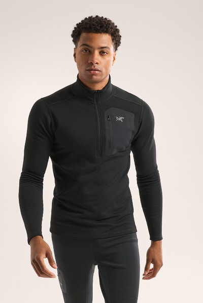 ARCTERYX Men's Rho Heavyweight Zip Neck Black