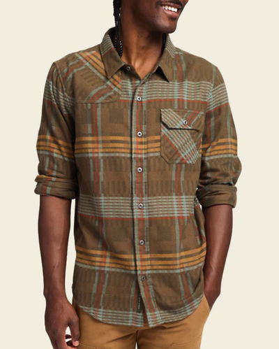 HOWLER BROS Men's Harker's Flannel Conor Plaid/Forage