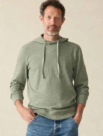 FAHERTY Men's Sunwashed Slub Hoodie Clover Creek CVK