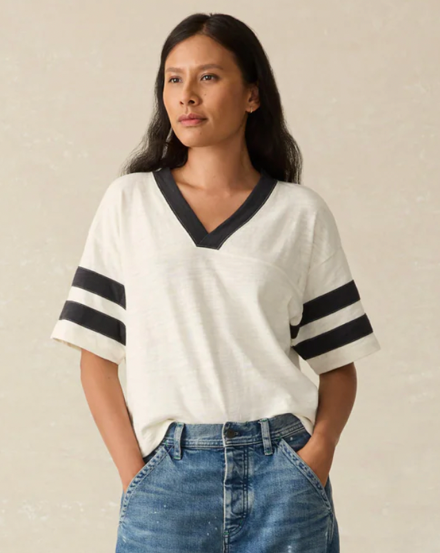 FAHERTY Women's Throwback V-Neck Fenway FNW