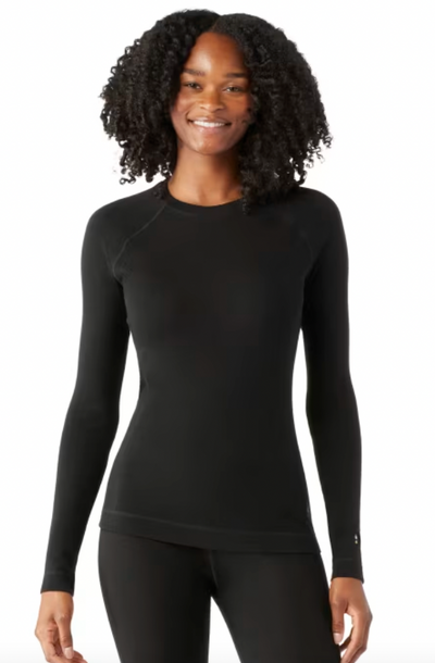 SMARTWOOL Women's Classic Thermal Merino Base Layer Crew Black 001