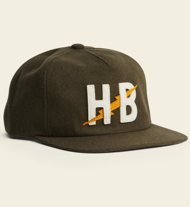 HOWLER BROS Unstructured Snapback Hats Big HB/Dark Olive