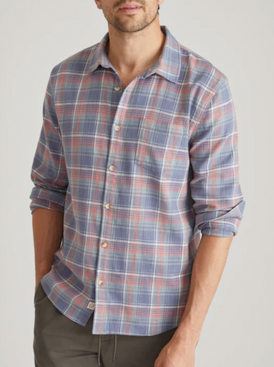 MARINE LAYER Men's Classic Stretch Selvage Shirt ulti Plaid / M