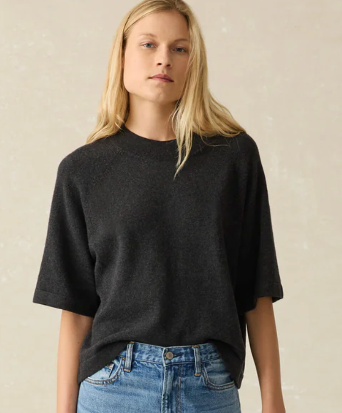 FAHERTY Women's Jackson Sweater Tee Ash Heather AHT