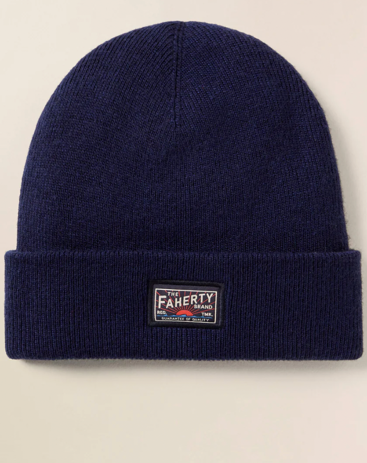 FAHERTY Core Logo Beanie Navy