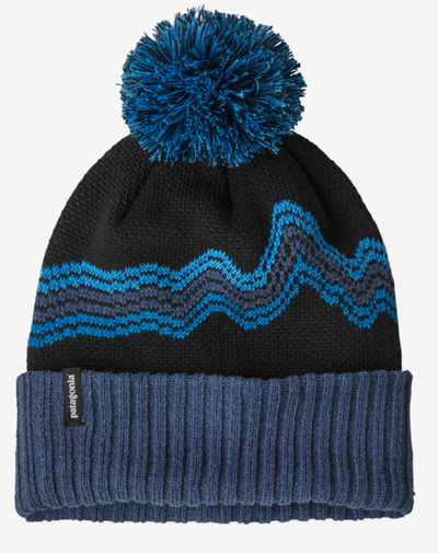 PATAGONIA Kids' Powder Town Beanie Ridge Rise Black RRBL