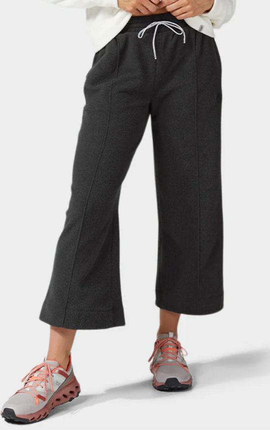 STIO Women's Turpin Fleece Wide Crop Pant Abyss