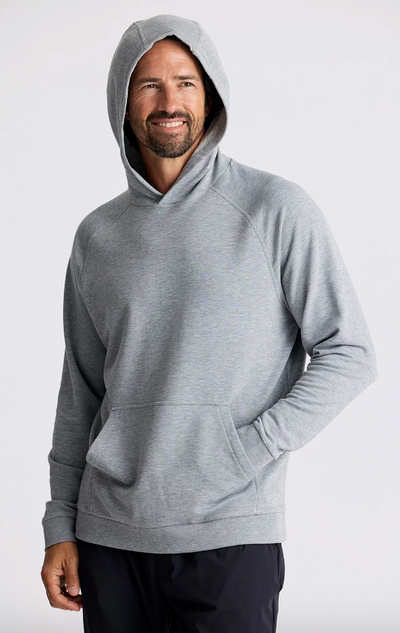 FREE FLY Men's Bamboo Lightweight Fleece Hoodie Heather Grey