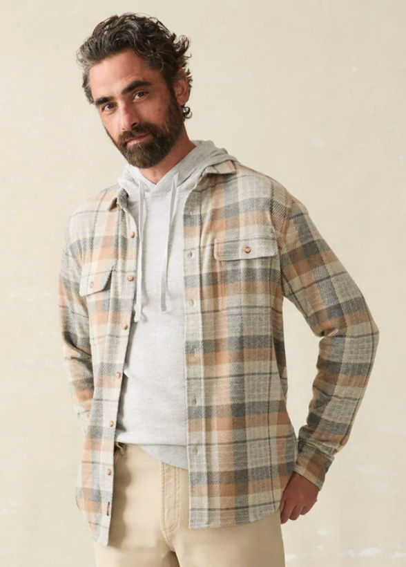 FAHERTY Men's Legend Sweater Shirt Western Outpost Plaid WOP